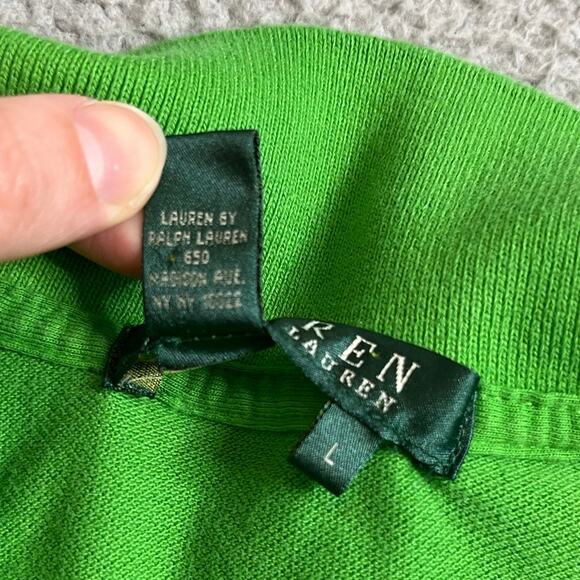 Lauren Ralph Lauren Polo Large Gold Crest Logo Short Sleeve Sport Tennis Golf - Picture 8 of 10